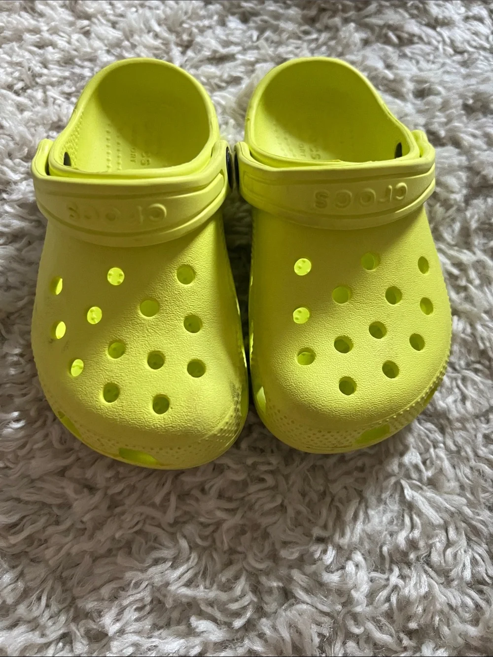 CROCS Kids' Classic Clog in Neon Yellow